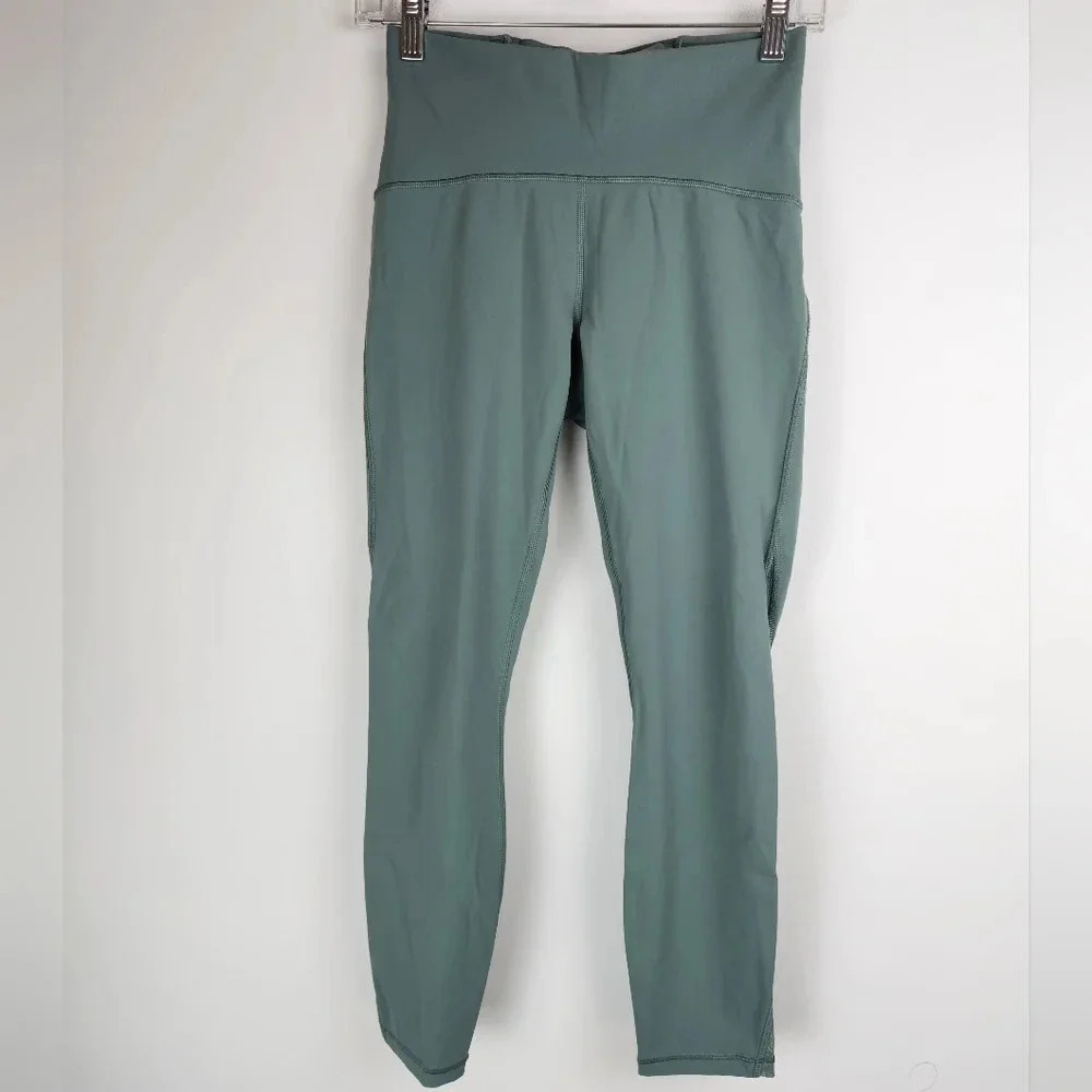 Lululemon Train Times Leggings Green Size 6 High Rise